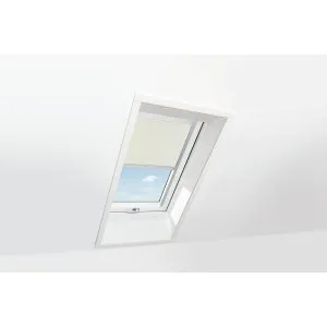 Roto Verdunkelungsrollo R6R8 R4R7 Aluminium-Schiene Farbe V03 Innenansicht Einbau offen